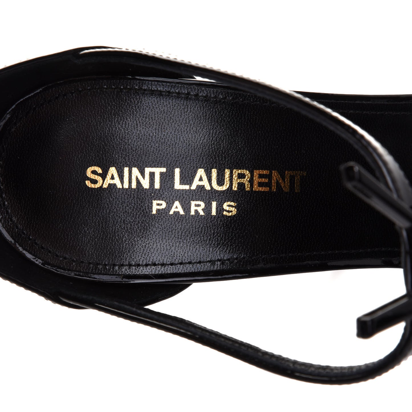 Patent Cassandra 110 Ankle Strap Sandals 38.5 Black