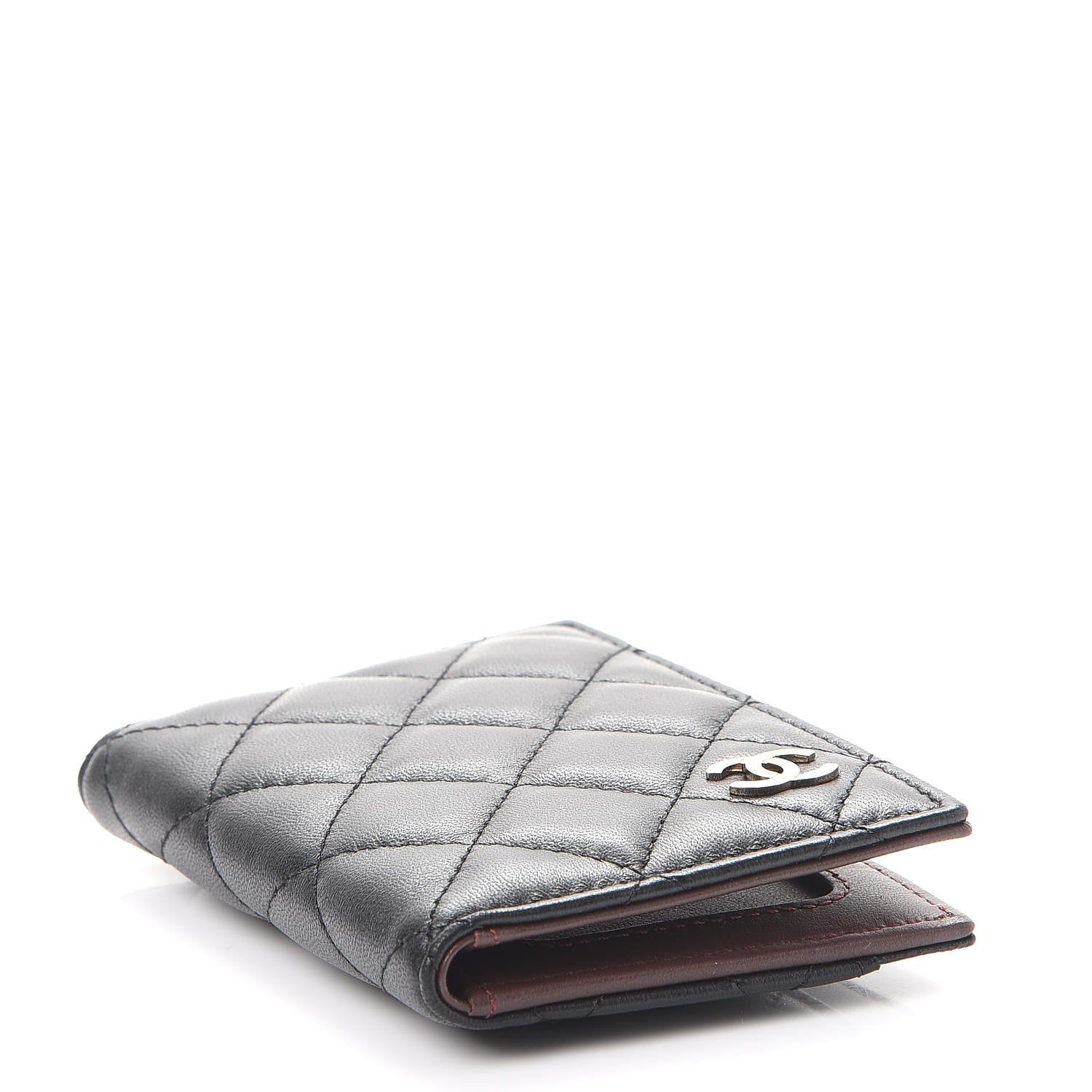 Chanel Lambskin Quilted Card Holder Wallet Black 4 of 8