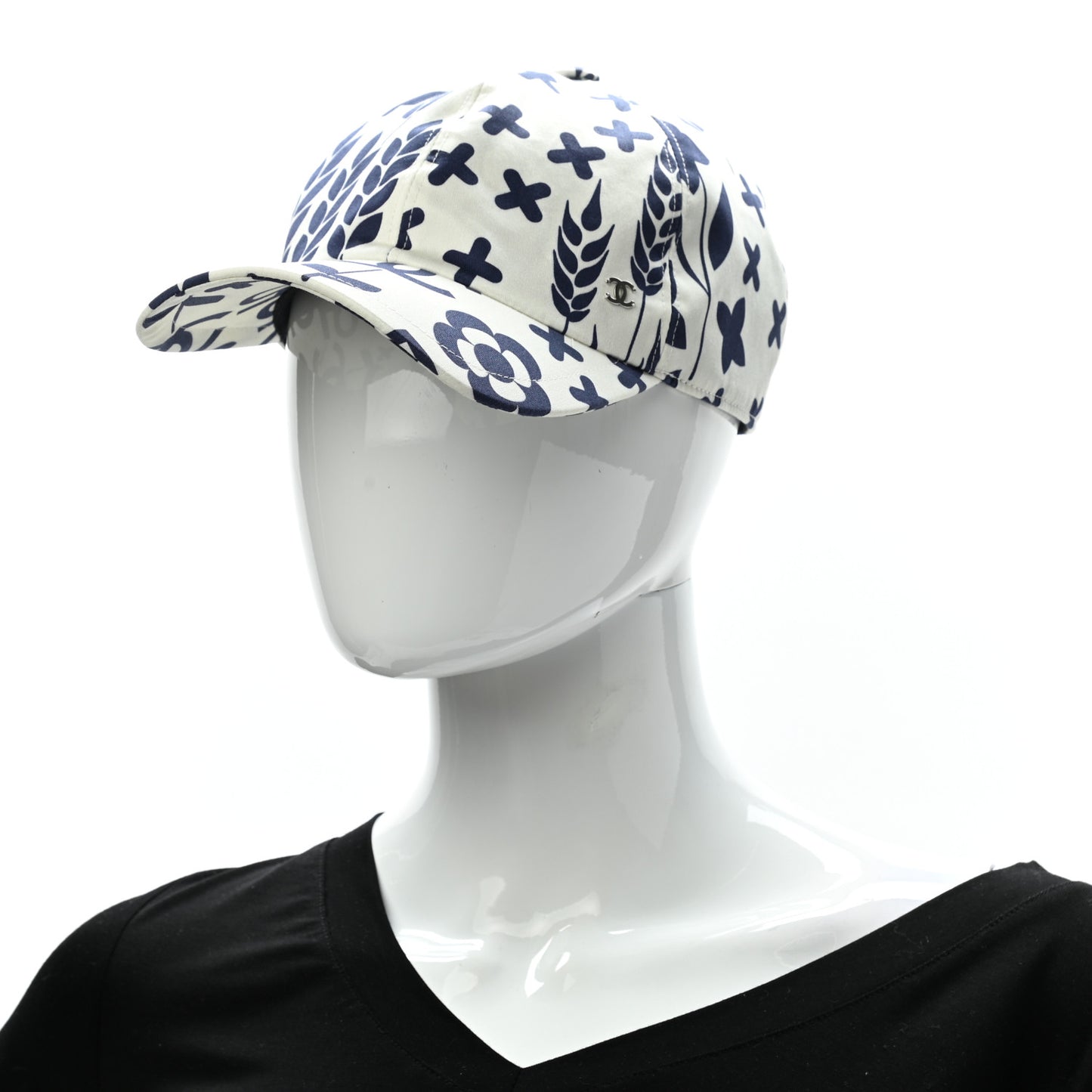Cotton CC Cap Hat Navy White