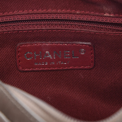 Chanel Metallic Aged Calfskin Quilted Cotton Club Pochette Bronze 6 of 12