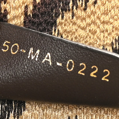 Christian Dior Canvas Mizza Embroidered Small Leopard Book Tote Beige 7 of 10