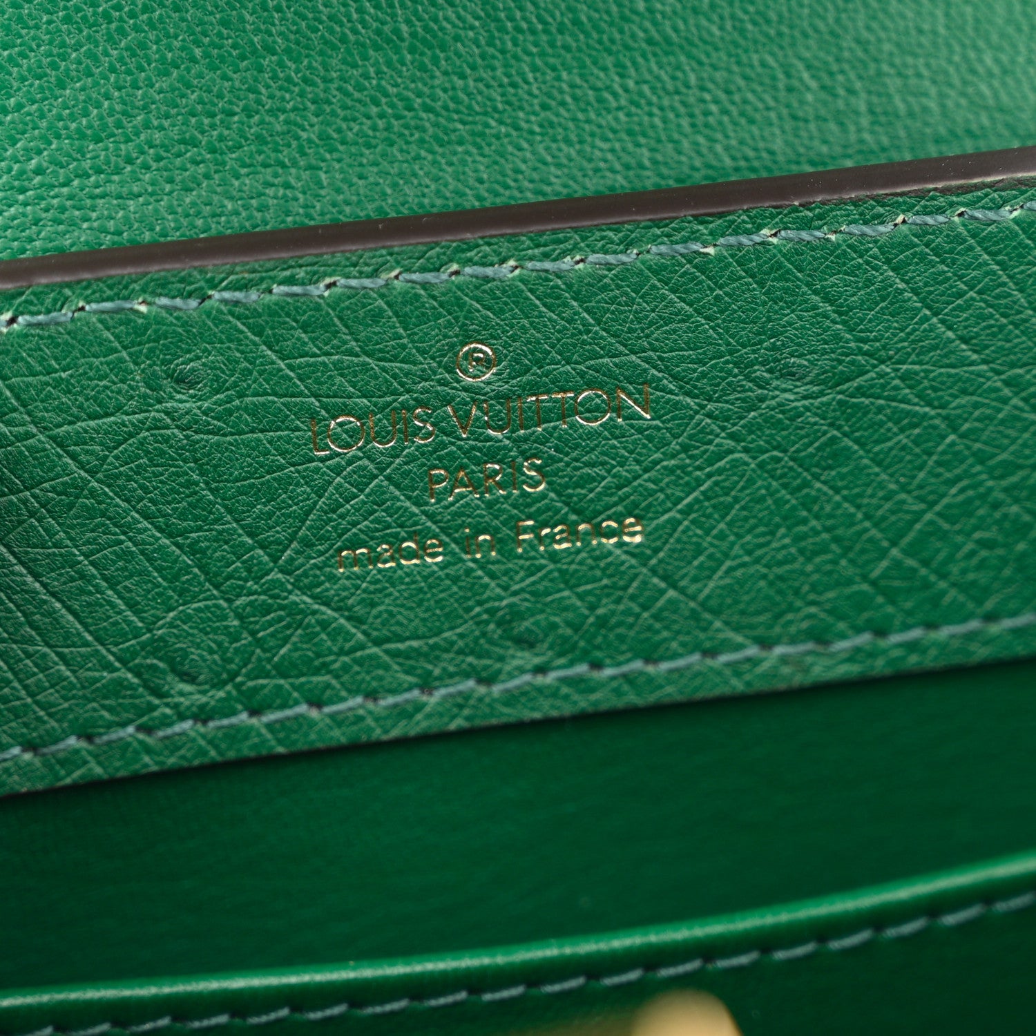 Louis Vuitton Ostrich Capucines Mini Mint 6 of 9
