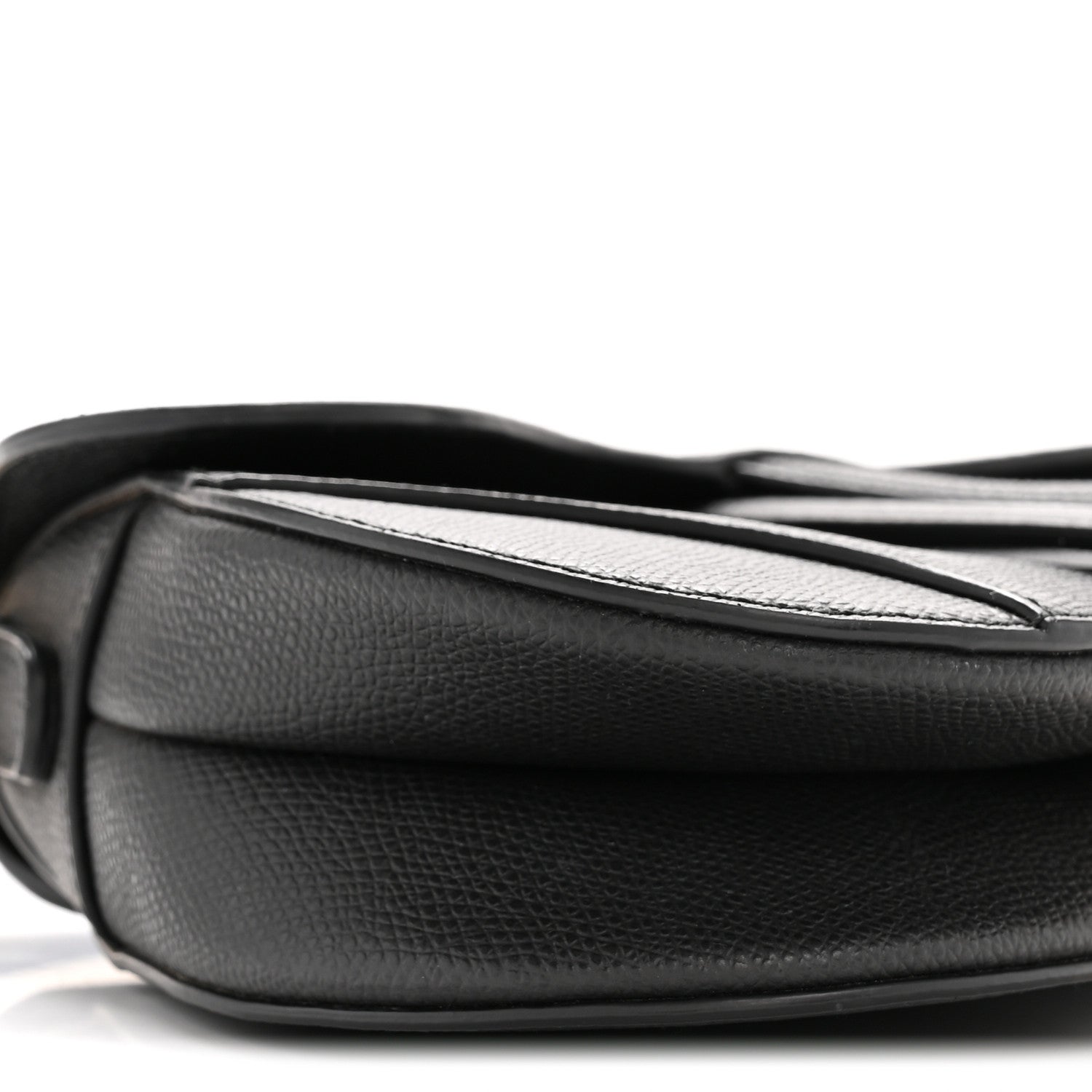 Christian Dior Grained Calfskin Mini Saddle Bag Black 9 of 14