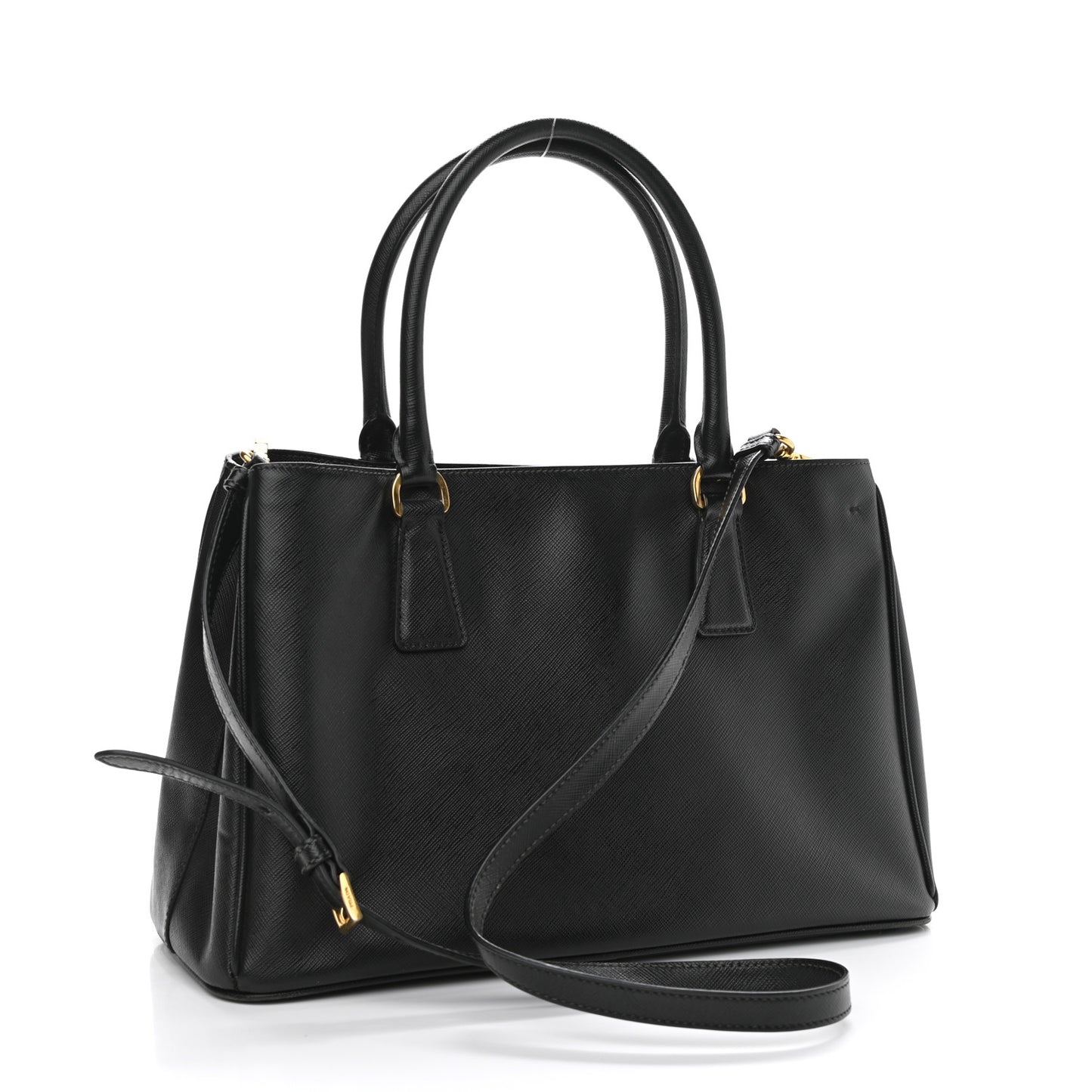 Saffiano Lux Medium Tote Black