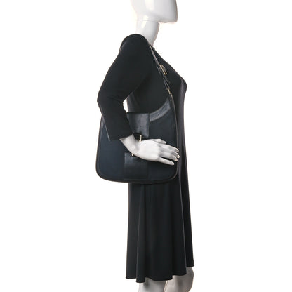 Gucci Canvas Calfskin Jackie O Hobo Black 2 of 10