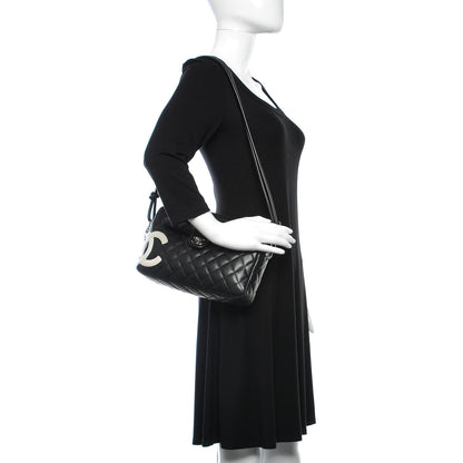 Chanel Calfskin Quilted Cambon Camera Case Black White 2 of 15