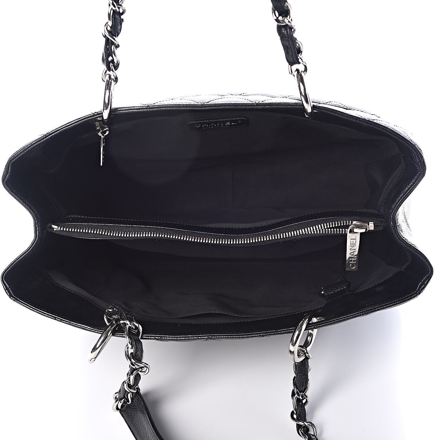Caviar Quilted Grand Shopping Tote GST Black