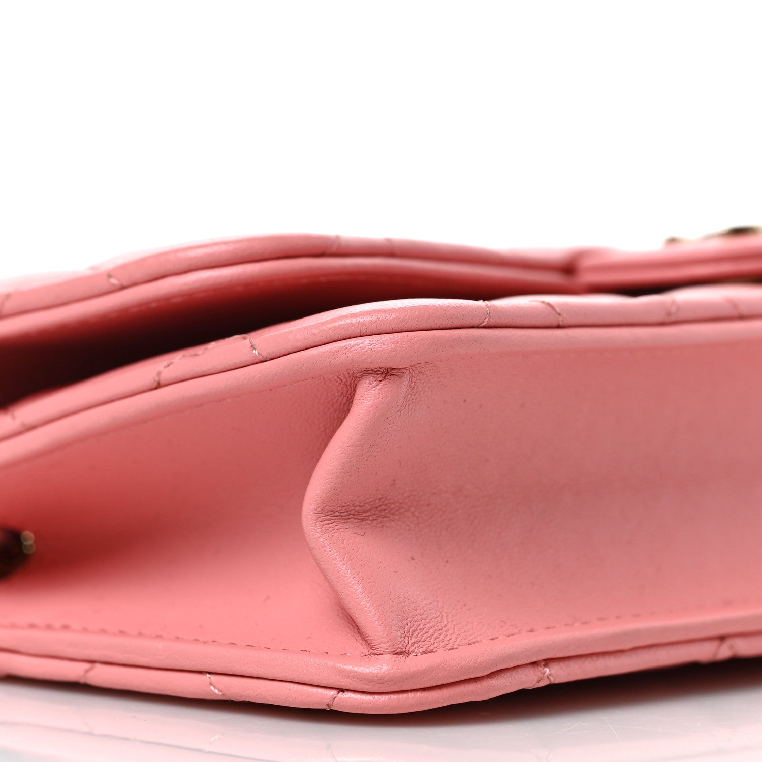 Chanel Lambskin Quilted Flap Phone Holder With Chain Pink 9 of 10