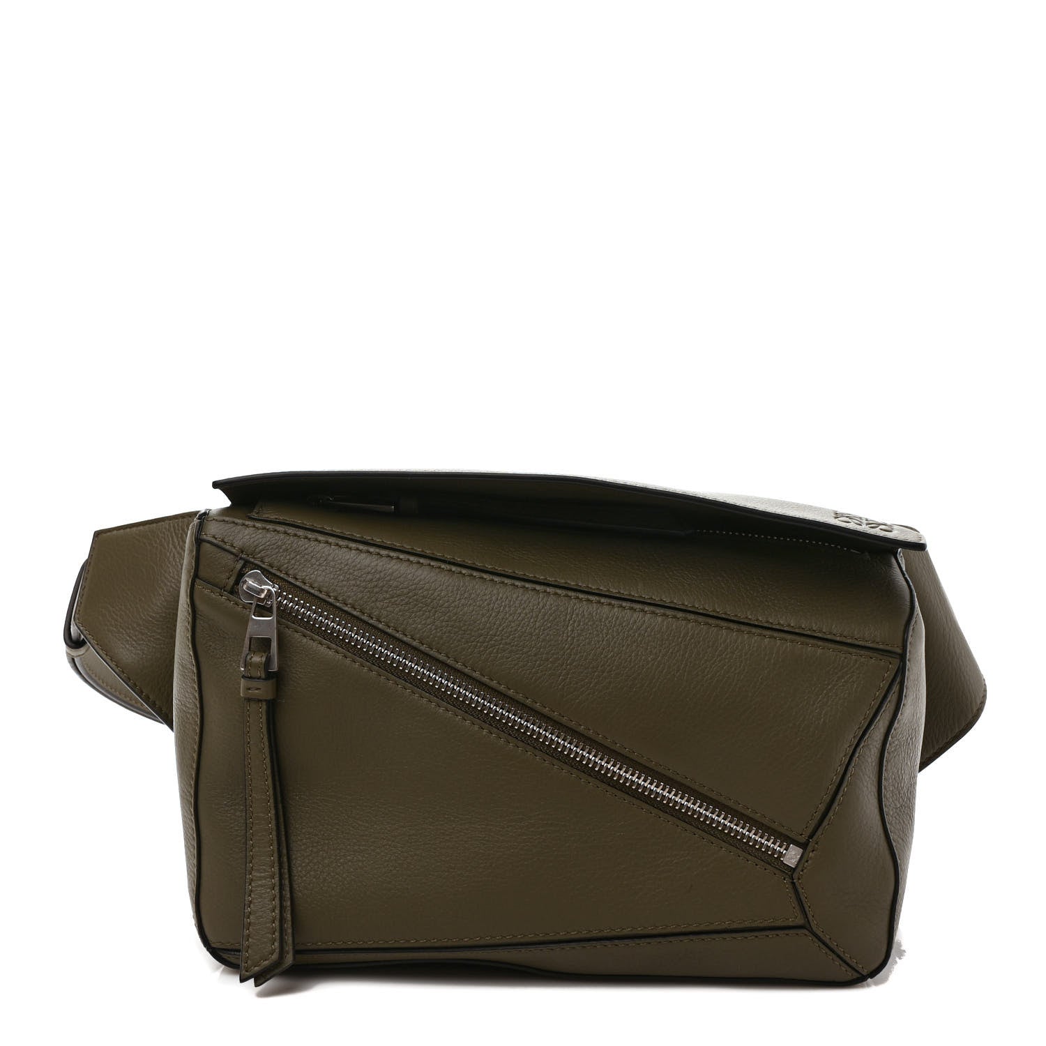 Loewe Calfskin Small Puzzle Bumbag Khaki Green 1 of 8