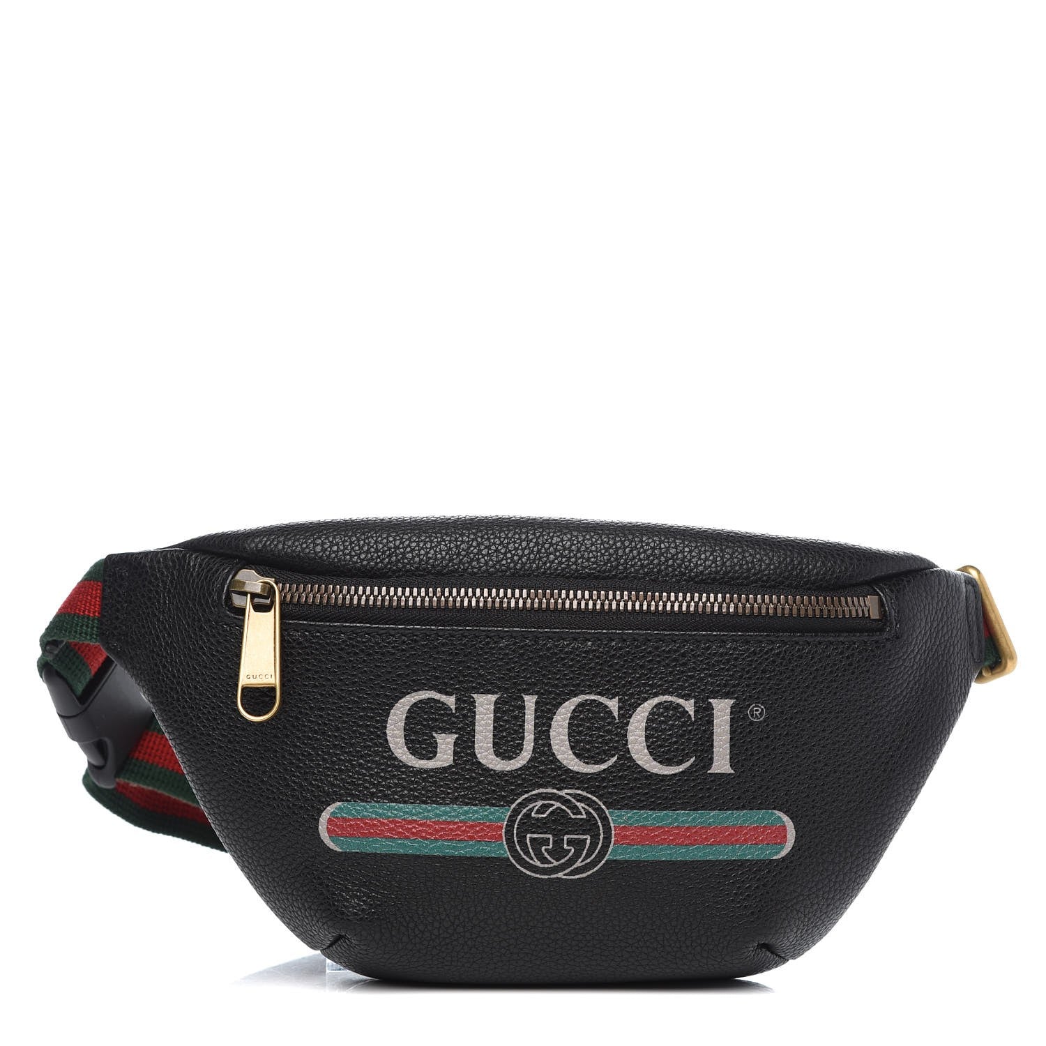 Gucci Grained Calfskin Small Logo Belt Bag Black 1 of 7