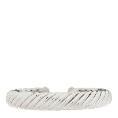 David Yurman Sterling Silver 10mm Sculpted Cable Cuff Bracelet 2 of 4