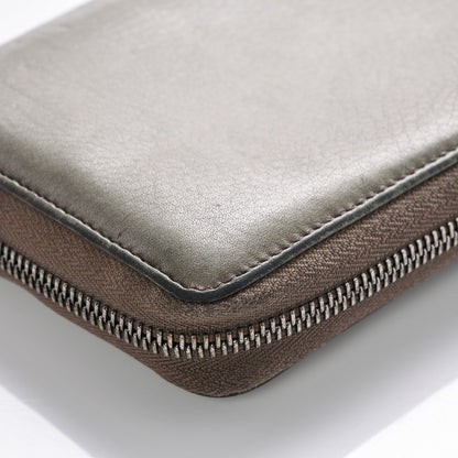 Gucci Metallic Pebbled Calfskin Soho Zip Around Wallet Sasso 11 of 12