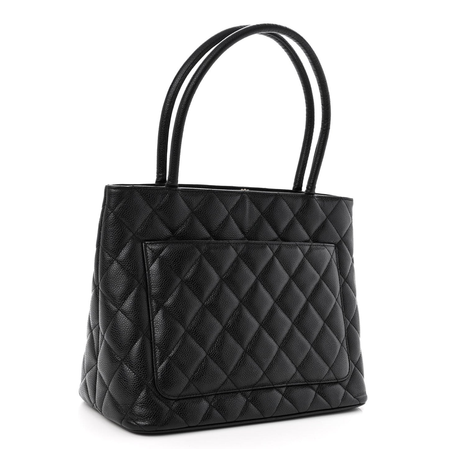 Caviar Quilted Medallion Tote Black
