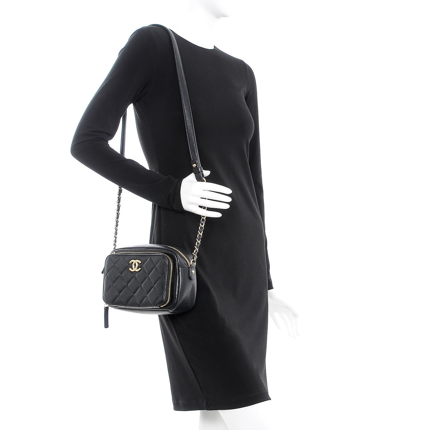 Chanel Caviar Quilted Business Affinity Camera Case Black 2 of 9