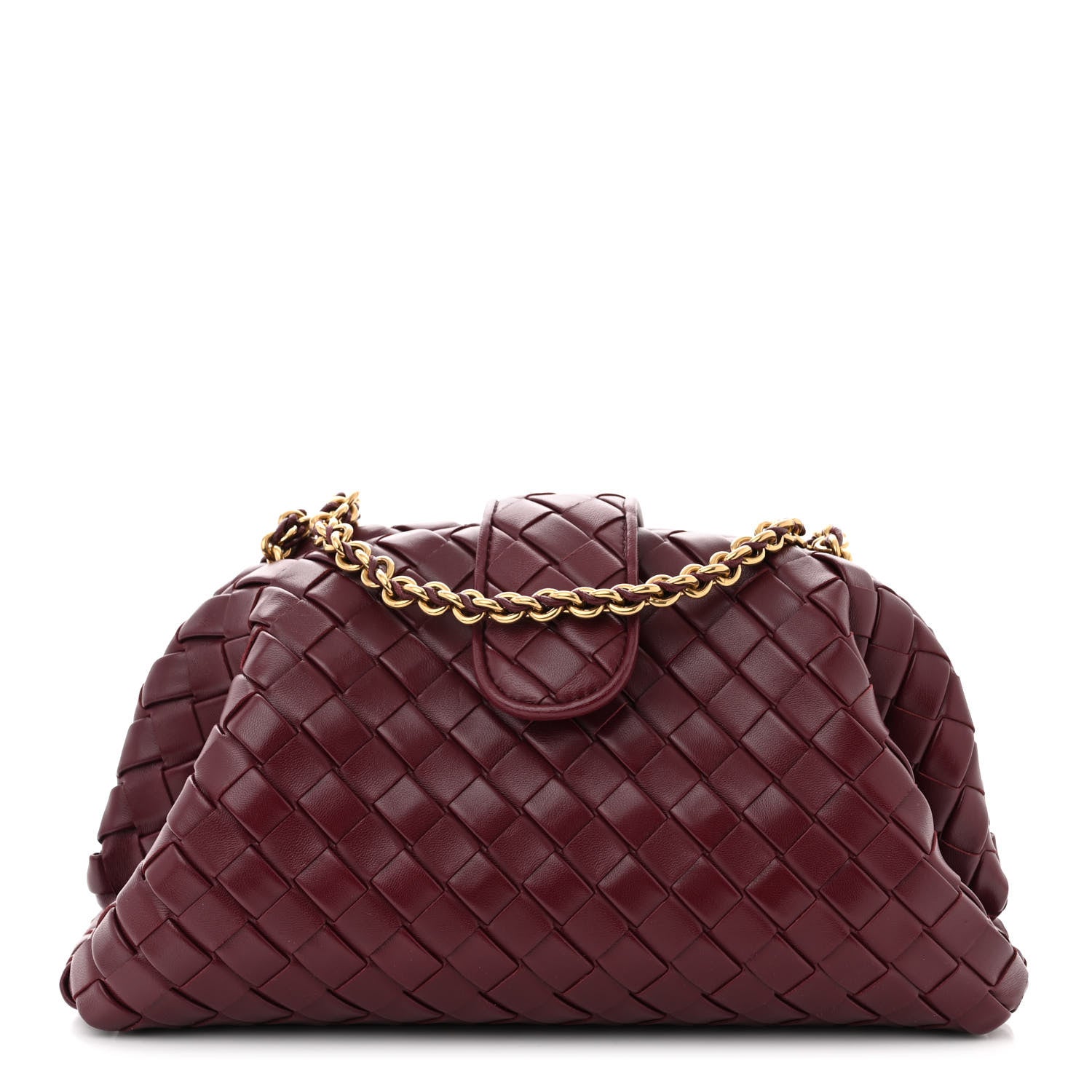 Bottega Veneta Nappa Intrecciato Teen The Lauren 1980 Clutch With Chain Barolo 1 of 11