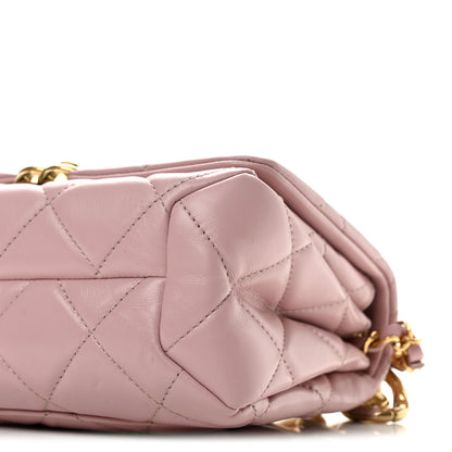 Chanel Lambskin Quilted Color Match Small Flap Light Pink 10 of 12