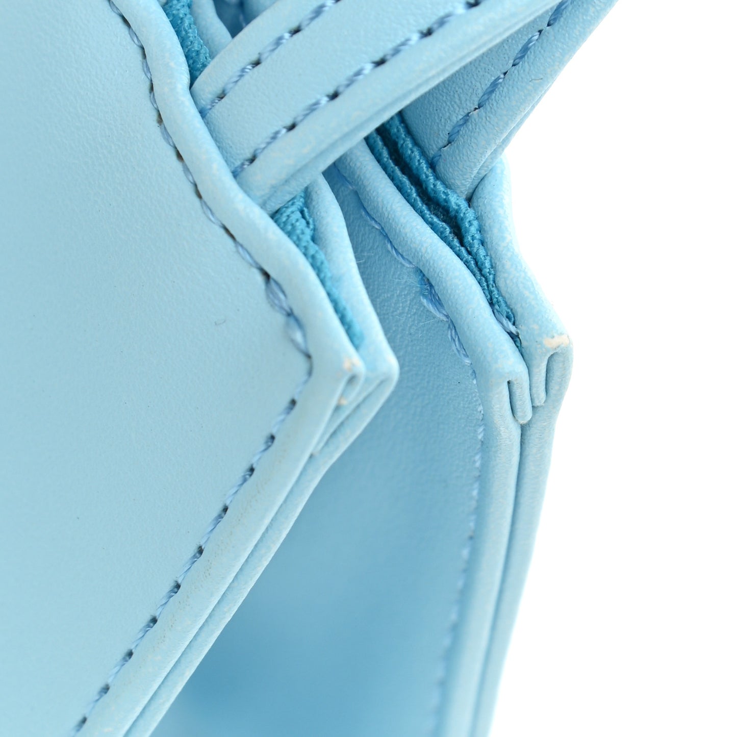 Vegan Leather Small Shopping Bag Pool Blue