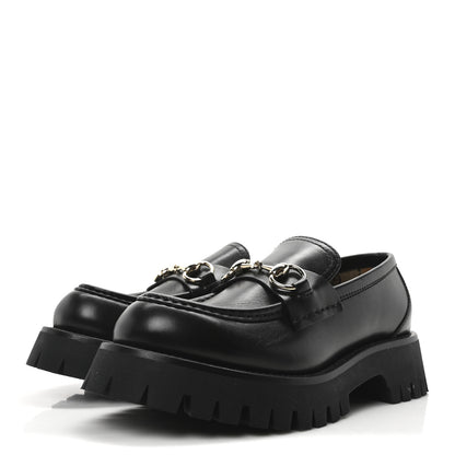 Gucci Real Betis Glamour Calfskin Horsebit Womens Mocassin Loafers 36.5 Black 4 of 9