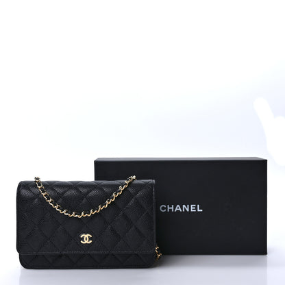 Chanel Caviar Quilted Wallet on Chain WOC Black 10 of 10