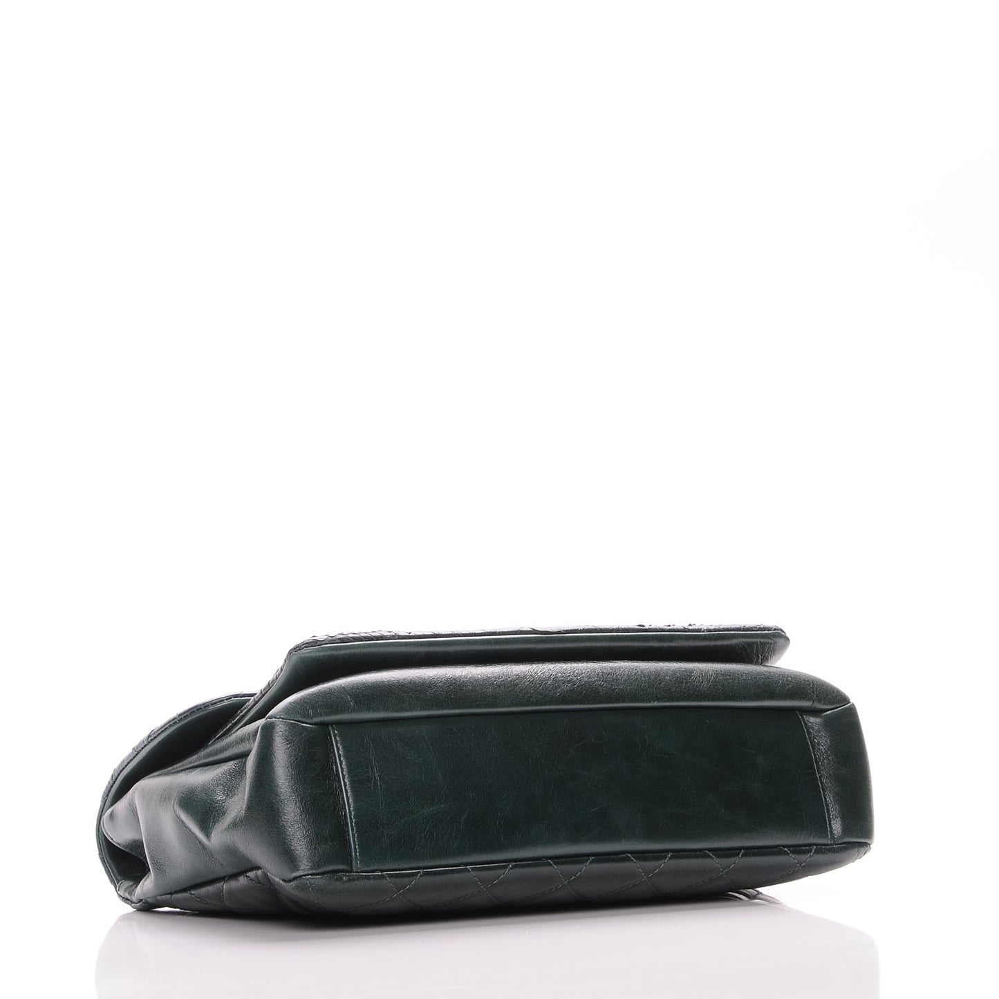 Calfskin Python Large Urban Mix Flap Dark Green