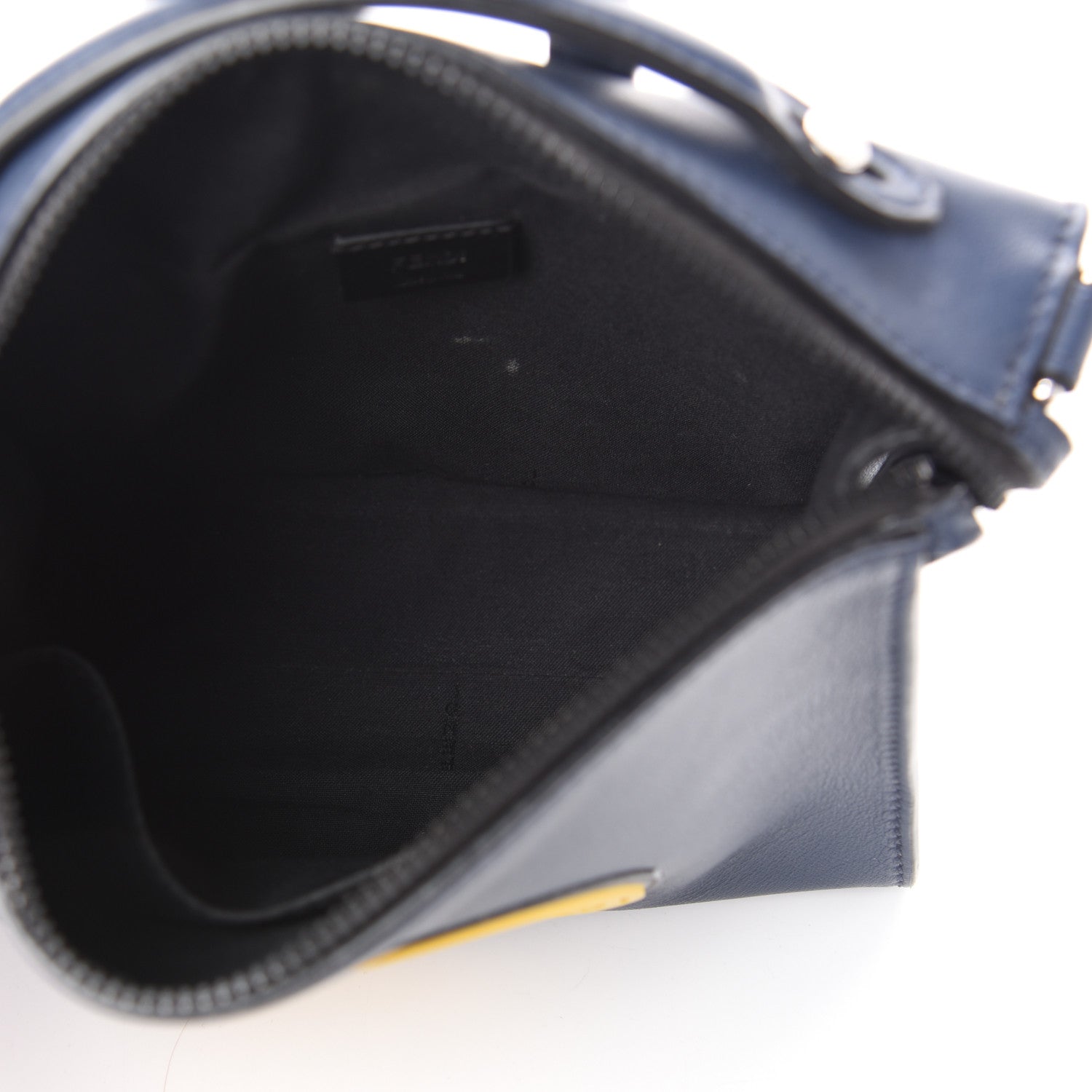 Fendi Vitello Grace Century Stamp Patch Mini Lui Bag Blue Scuro Sunflower 5 of 9