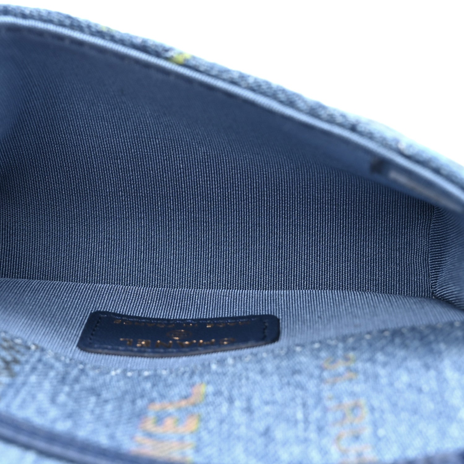 Chanel Denim Quilted Denim Mood Clutch With Chain Blue Multicolor 5 of 11