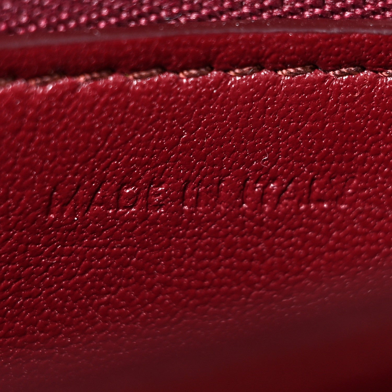 Celine Box Calfskin Small Classic Box Flap Bag Burgundy 9 of 17