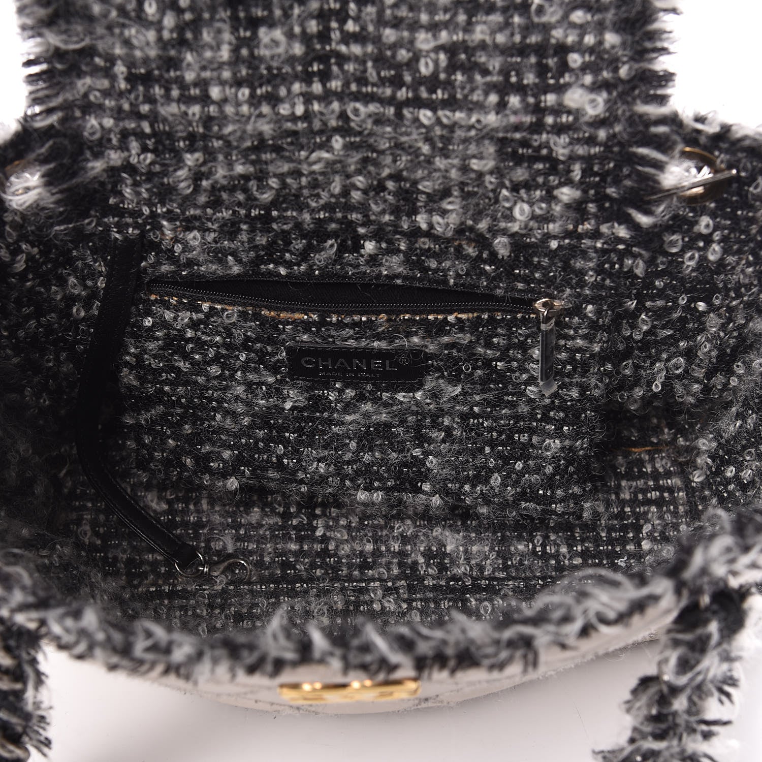 Chanel Tweed Calfskin Tweedy Shopping Tote Beige 5 of 12