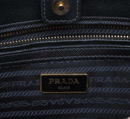 Prada Saffiano Lux Medium Tote Nero Black 7 of 10