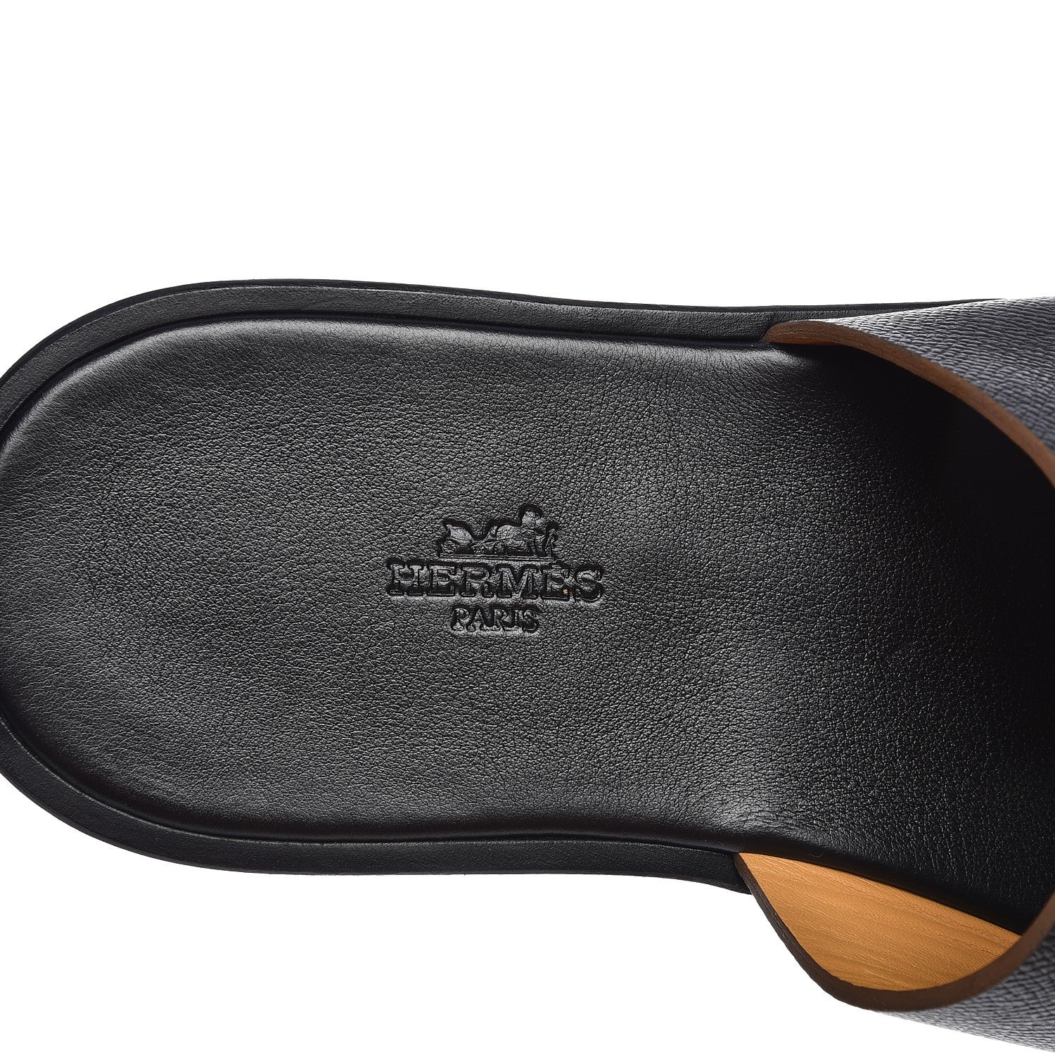 Hermes Epsom Bi Color Izmir Mens Sandals 43 Black 6 of 9