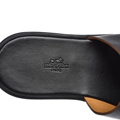 Hermes Epsom Bi Color Izmir Mens Sandals 43 Black 6 of 9