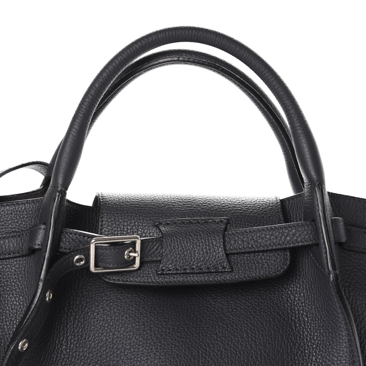 Supple Grained Calfskin Small Big Bag Anthracite