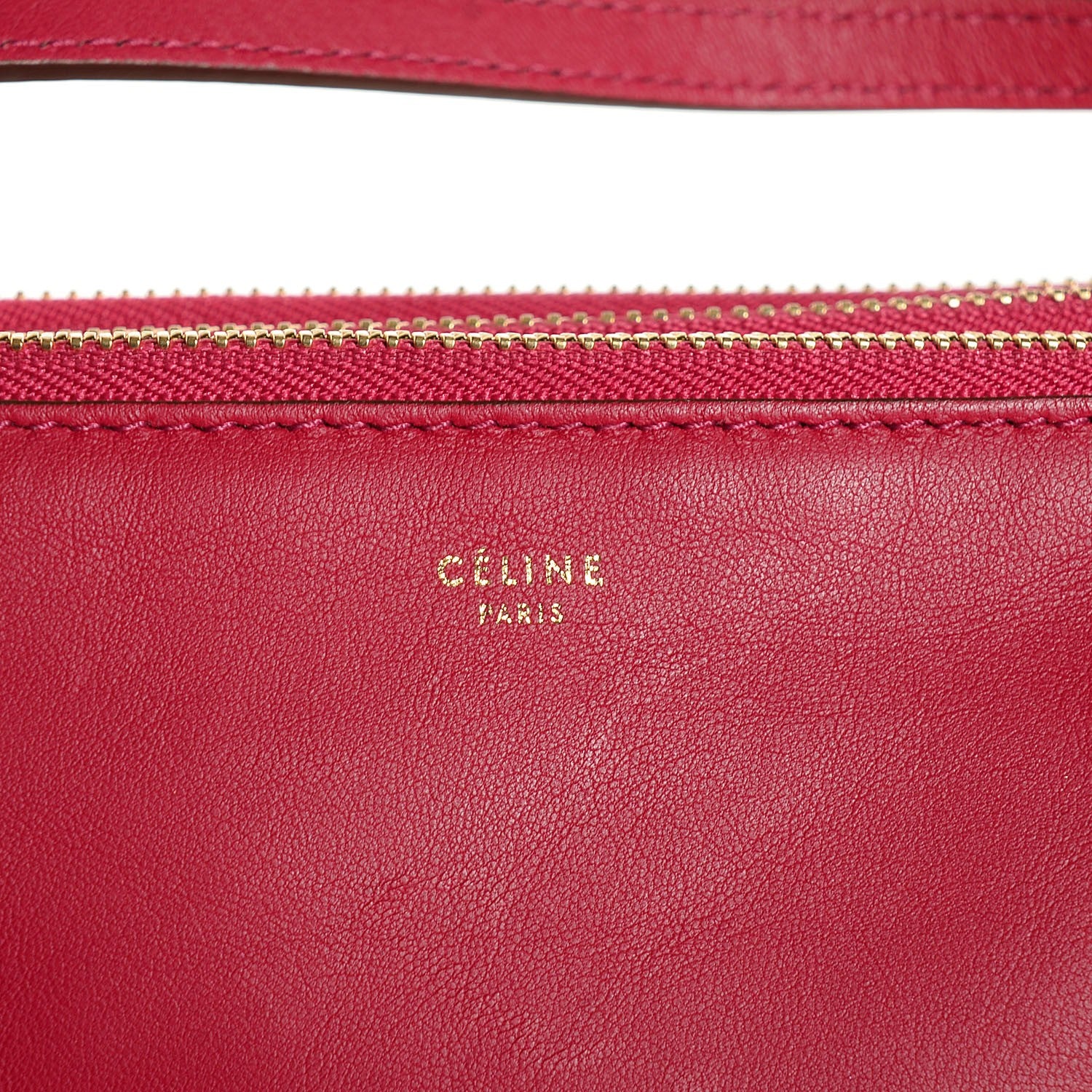 Celine Lambskin Small Trio Crossbody Bag Fuchsia 6 of 8