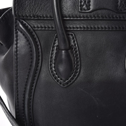 Celine Smooth Calfskin Nano Luggage Black 12 of 18