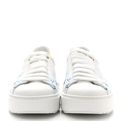 Louis Vuitton Monogram Time Out Sneakers 37.5 Blue 2 of 9