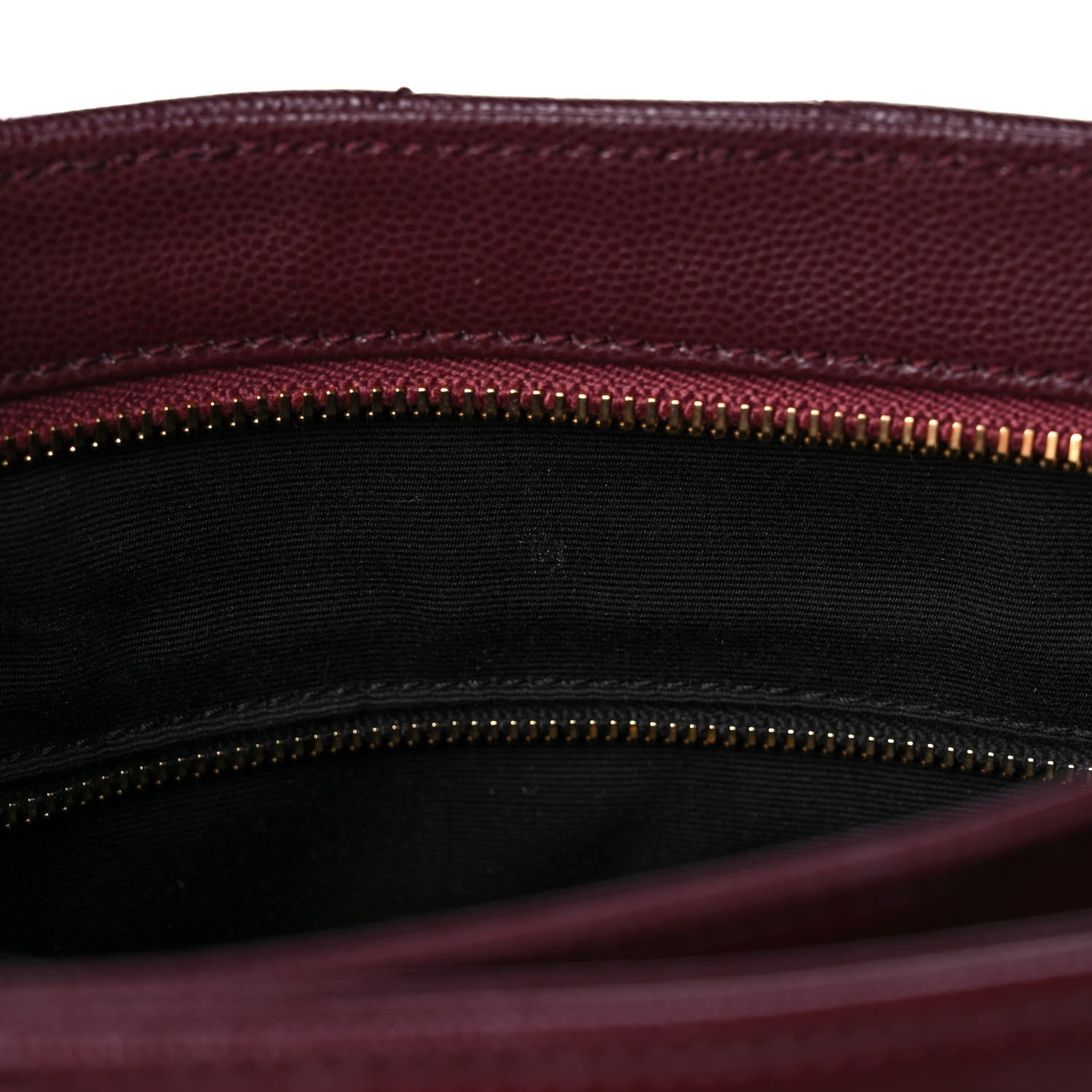 Saint Laurent Grain de Poudre Matelasse Chevron Small Tribeca Shopping Bag Rouge Legoin 12 of 12