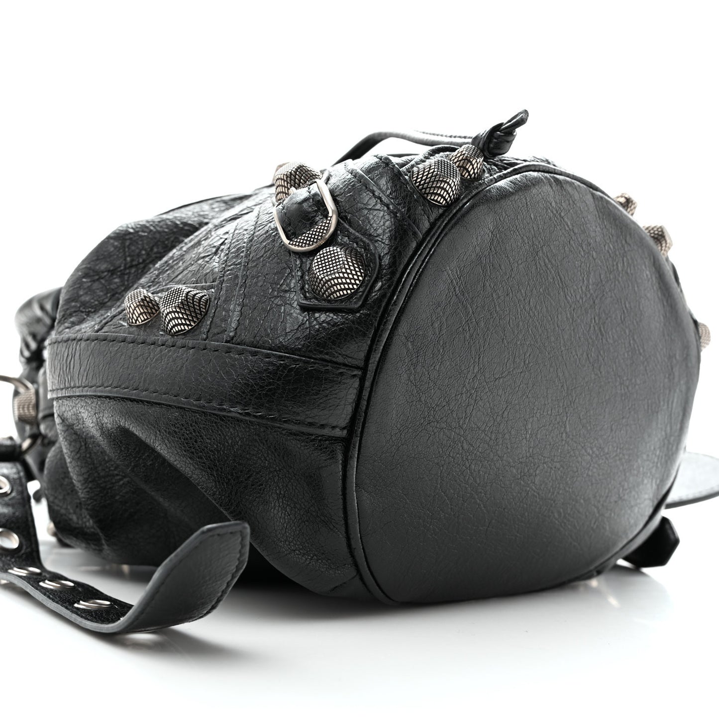 Agneau Arena Small Le Cagole Bucket Bag  Black