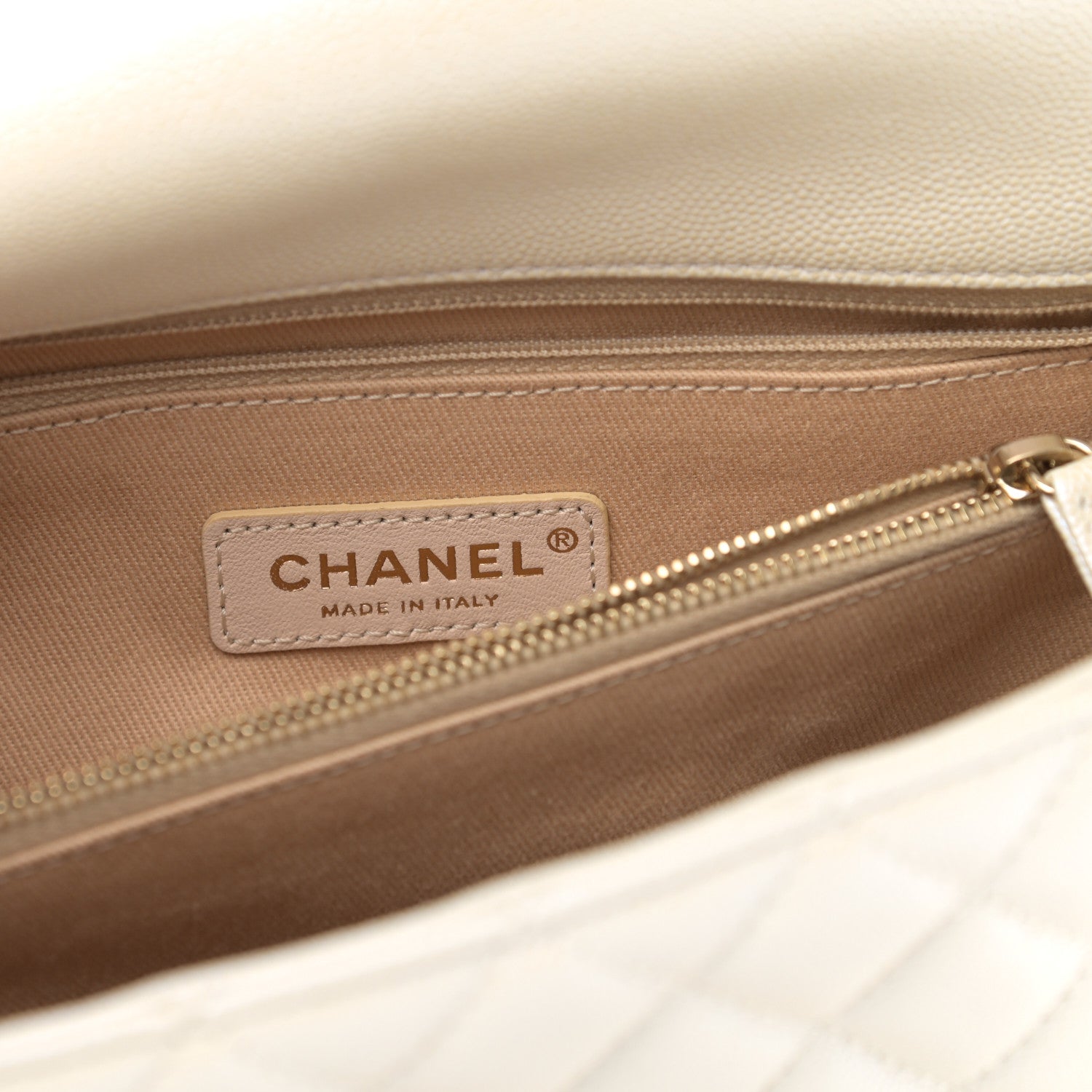 Chanel Iridescent Caviar Quilted Small Coco Handle Flap White 6 of 11