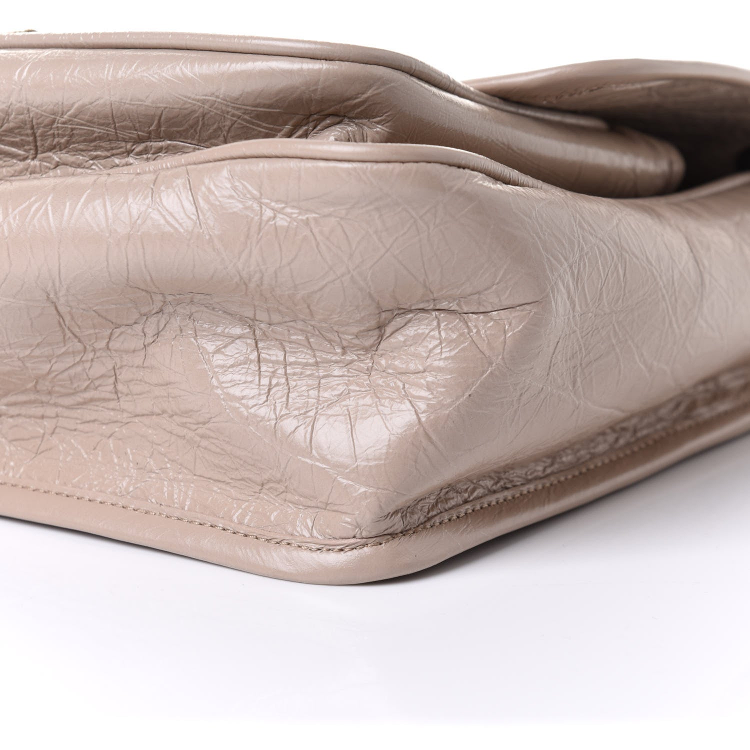 Saint Laurent Crinkled Calfskin Matelasse Monogram Medium Niki Chain Satchel Light Taupe 9 of 9