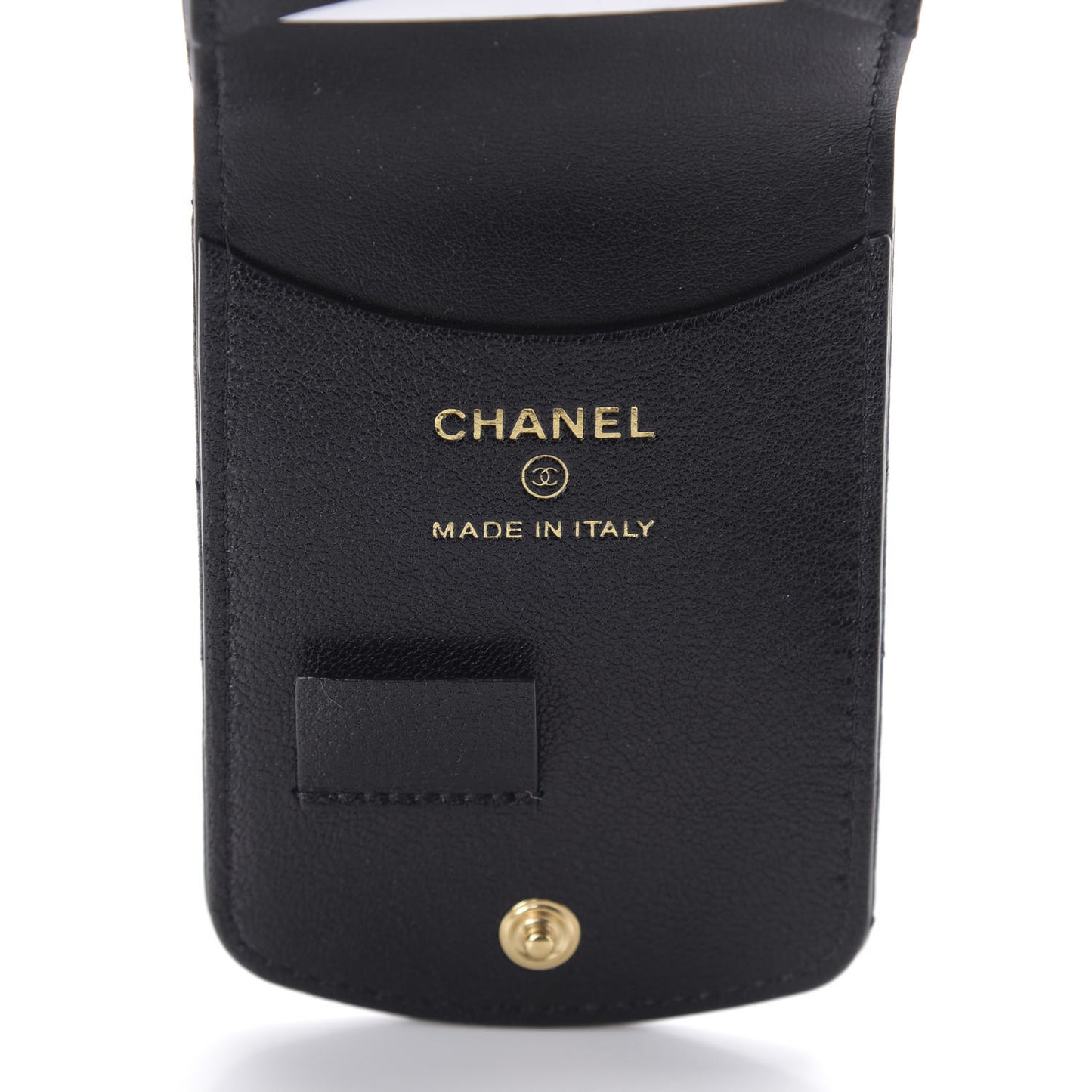 Lambskin Quilted 19 Luggage Tag Black