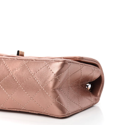 Chanel Metallic Grained Calfskin Quilted 2.55 Reissue Mini Flap Copper Pink 10 of 11