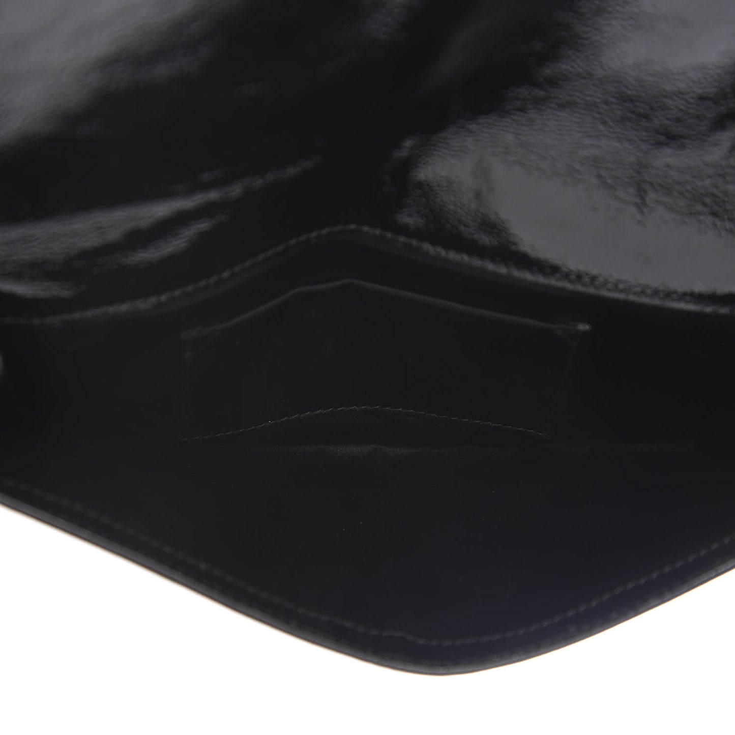 Textured Patent Monogram Small Belle De Jour Clutch Black