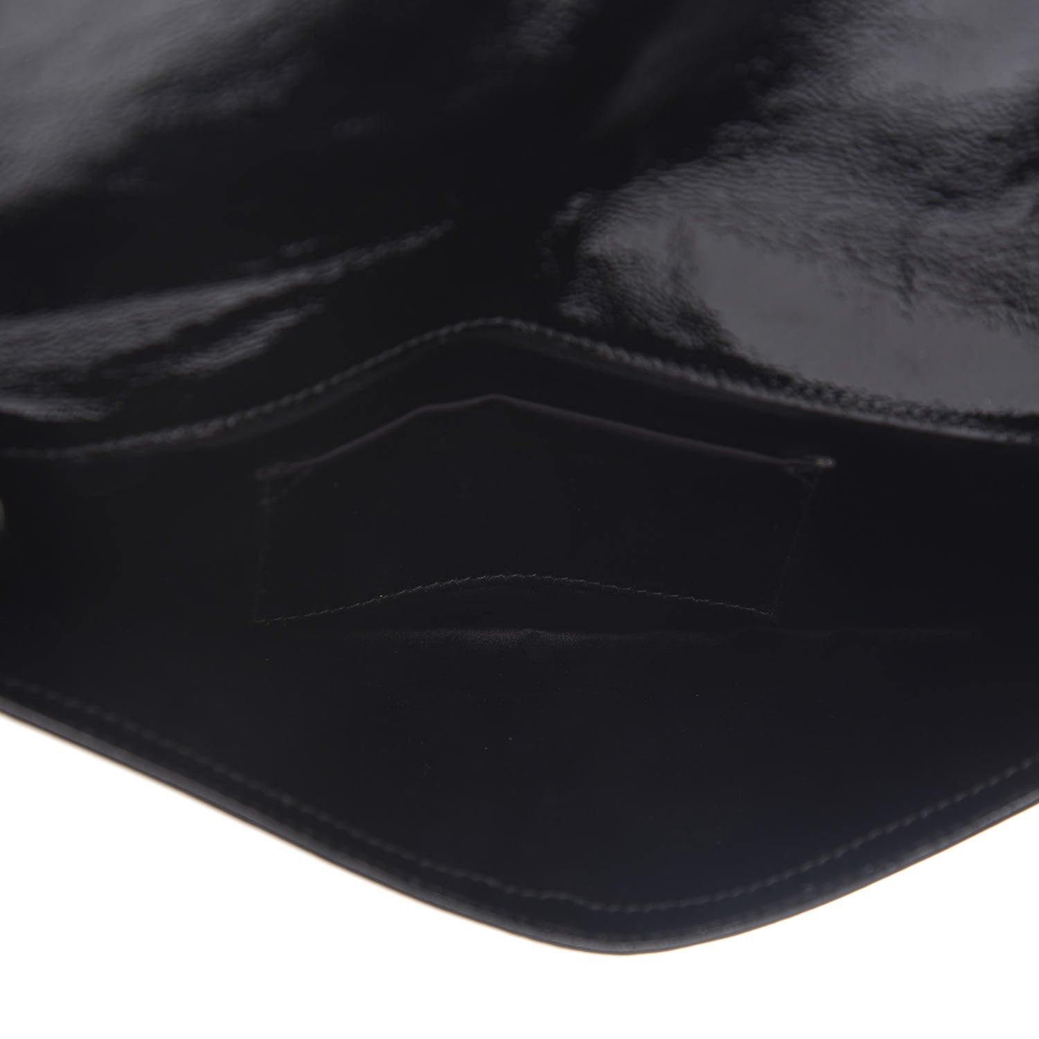 Saint Laurent Textured Patent Monogram Small Belle De Jour Clutch Black 4 of 6