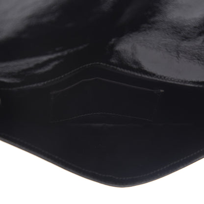 Saint Laurent Textured Patent Monogram Small Belle De Jour Clutch Black 4 of 6
