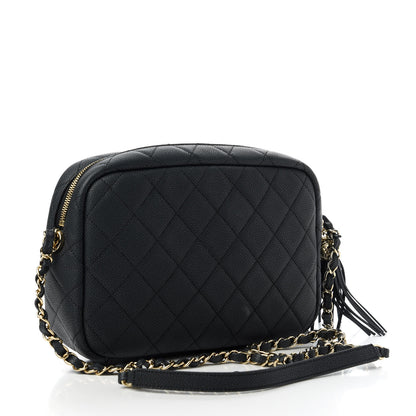 Chanel Iridescent Caviar Quilted Small Coco Tassel Camera Case Black 3 of 11