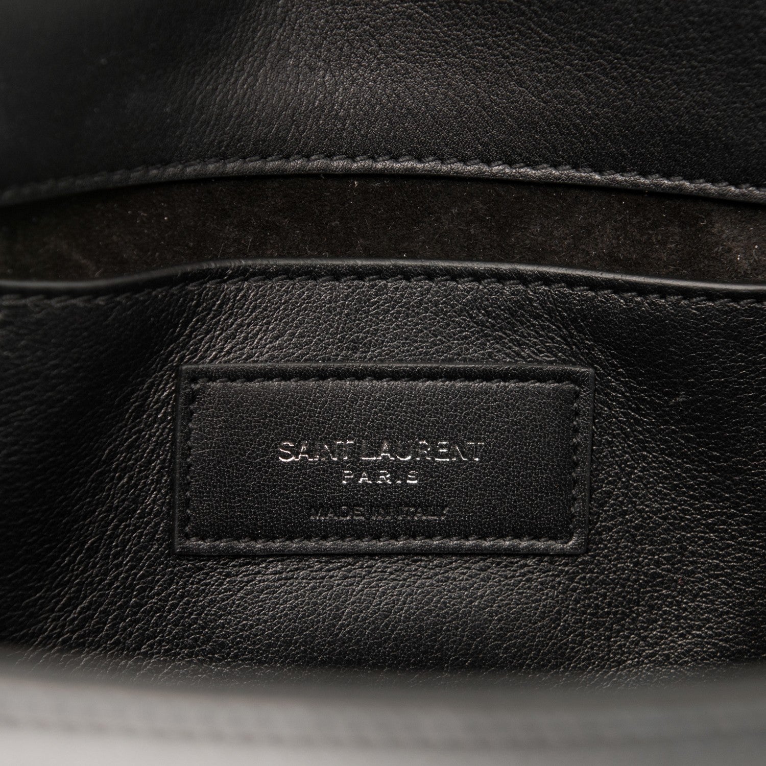 Saint Laurent Calfskin Embellished Medium Monogram Kate Satchel Black 6 of 6