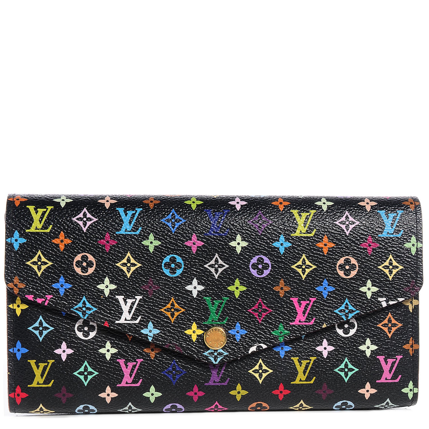 Louis Vuitton Monogram Multicolor Sarah Wallet NM Black Grenade 1 of 8