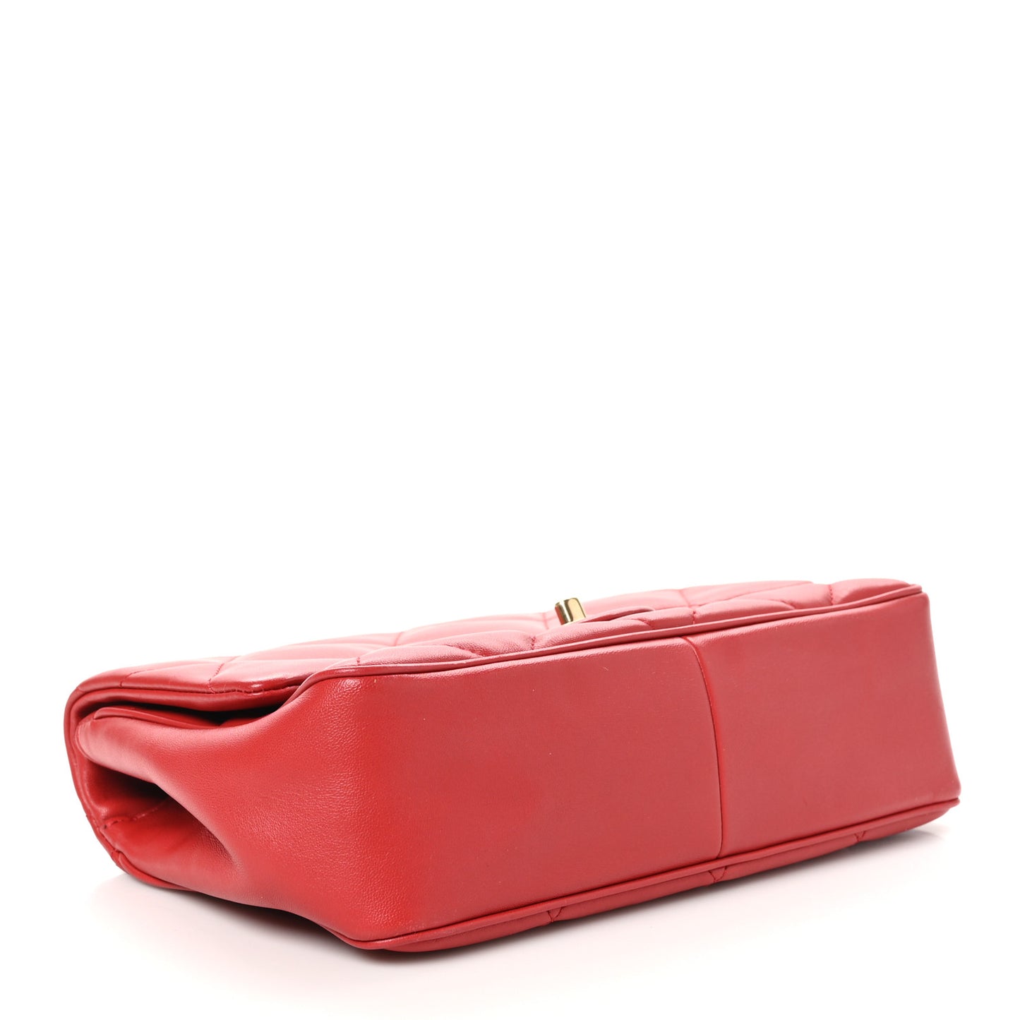 Lambskin Quilted Easy Carry Flap Red