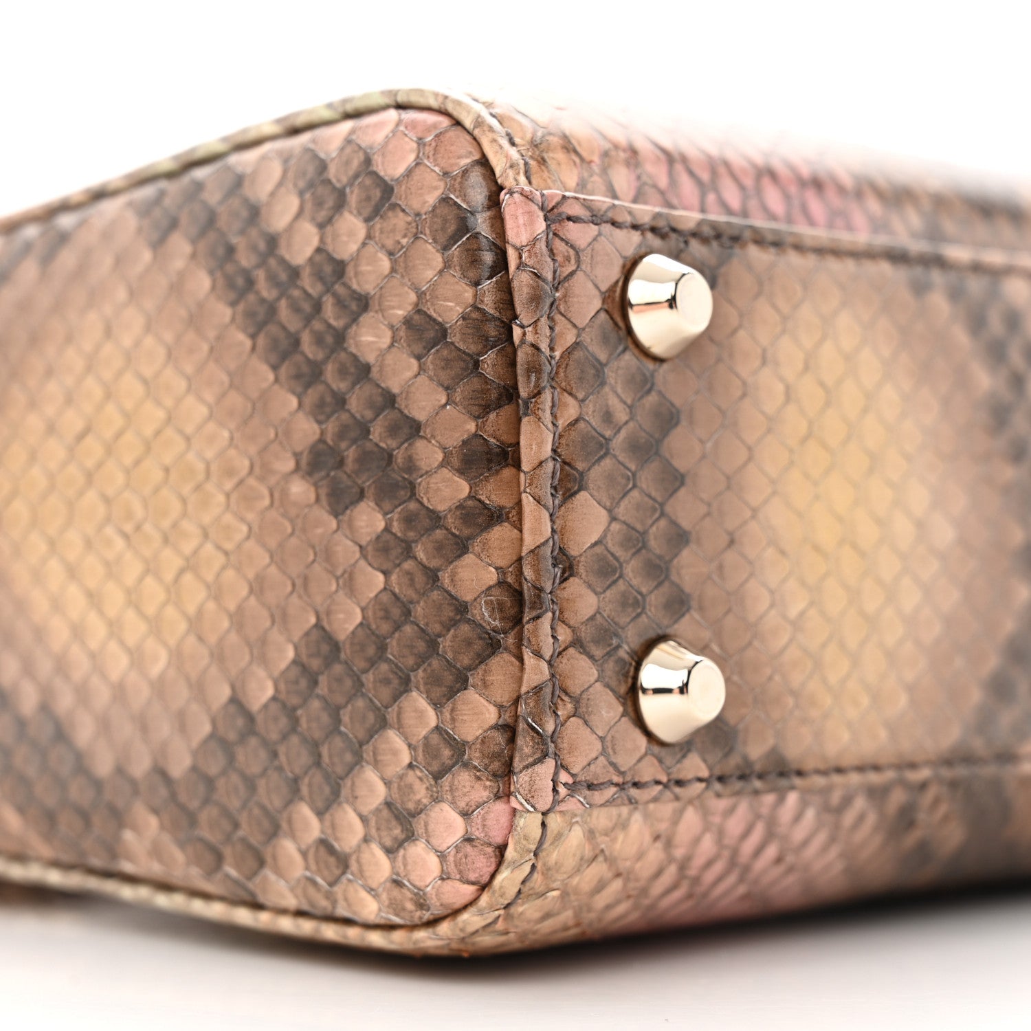 Christian Dior Snakeskin Mini Lady Dior Beige Multicolor 8 of 13