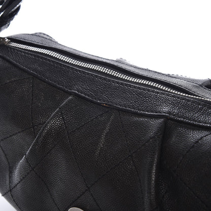 Chanel Caviar Stitched Outdoor Ligne Hobo Black 10 of 15